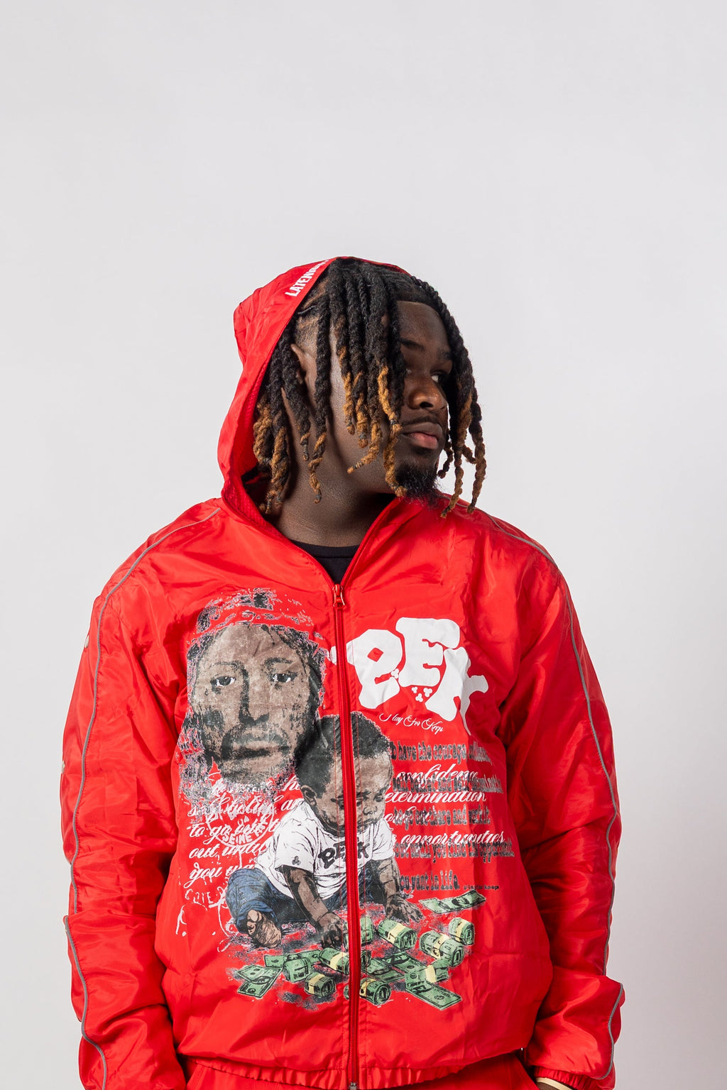 RED REFLECTIVE “BALLHOG” WINDBREAKER