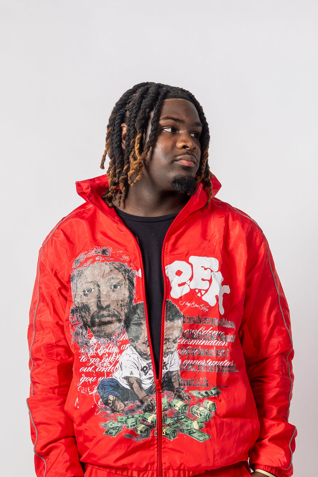 RED REFLECTIVE “BALLHOG” WINDBREAKER