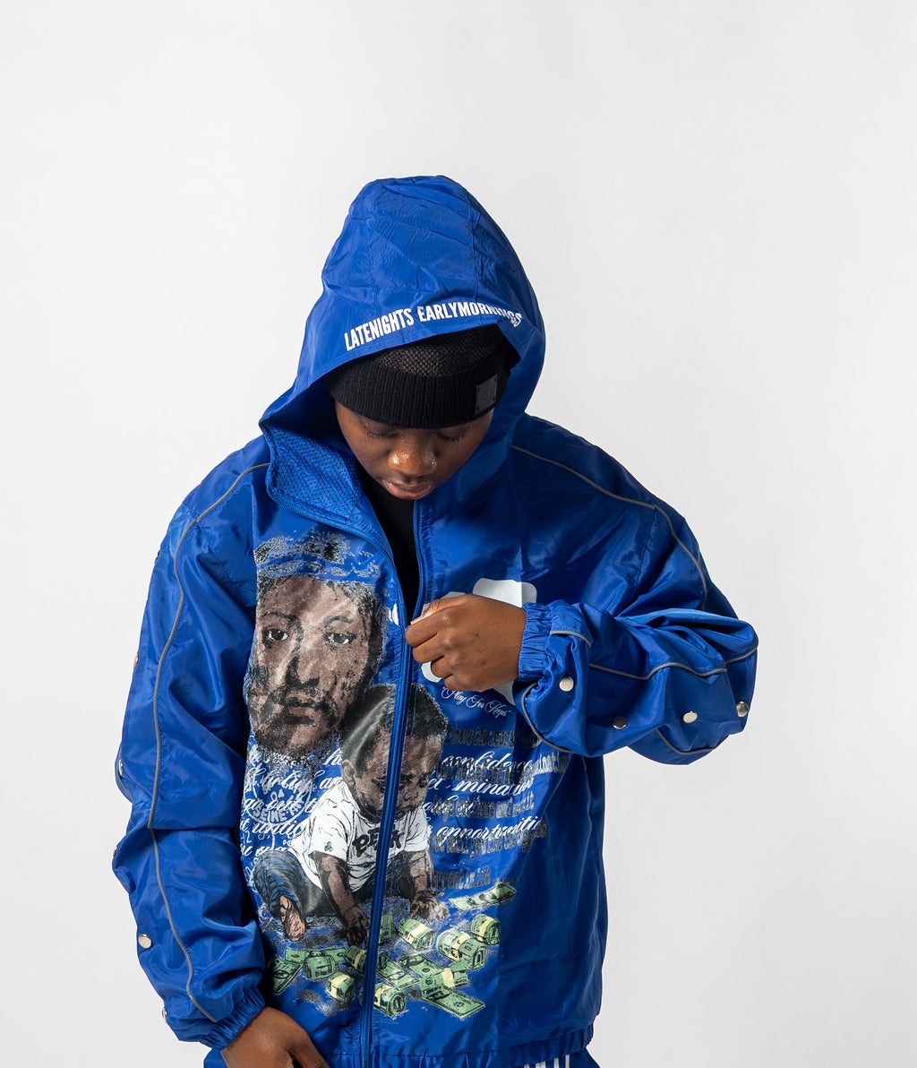 BLUE REFLECTIVE “BALLHOG” WINDBREAKER