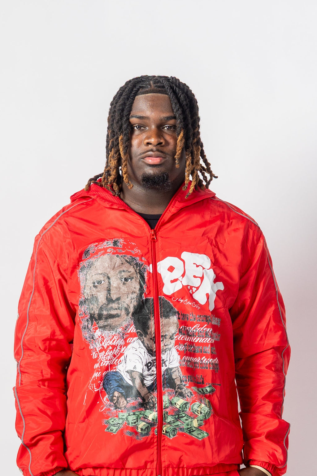 RED REFLECTIVE “BALLHOG” WINDBREAKER