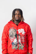 RED REFLECTIVE “BALLHOG” WINDBREAKER